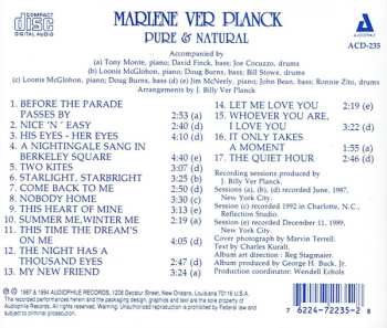 CD Marlene VerPlanck: Pure & Natural