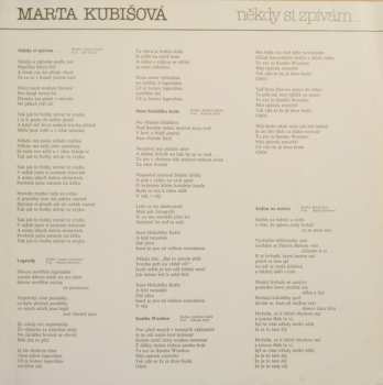 LP Marta Kubišová: Někdy Si Zpívám...
