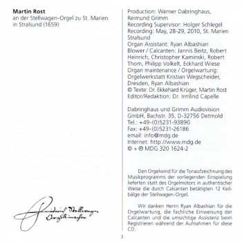 CD Martin Rost: Stellwagen-Orgel Zu St. Marien, Stralsund ⁕ Die Norddeutsche Orgelkunst - Vol. 1 - Lübeck