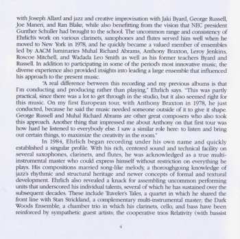 CD Marty Ehrlich Large Ensemble: A Trumpet In The Morning