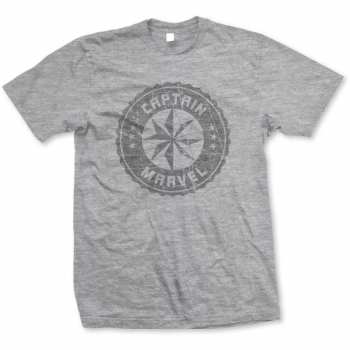 Merch Marvel Comics: T-Shirt Captain Marvel Grey Circle 