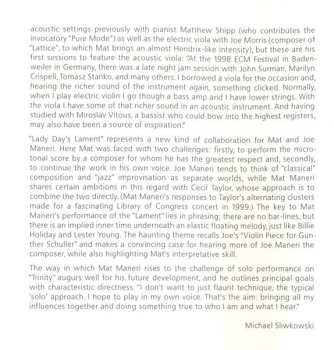 CD Mat Maneri: Trinity