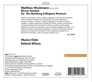 CD Musica Fiata: Eleven Sonatas For The Hamburg Collegium Musicum