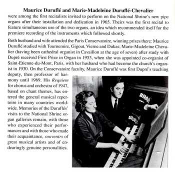 CD Maurice Duruflé: At The Organs Of The Basilica Of The National Shrine Of The Immaculate Conception, Washington, D.C.