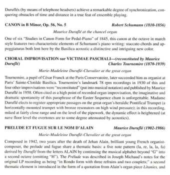 CD Maurice Duruflé: At The Organs Of The Basilica Of The National Shrine Of The Immaculate Conception, Washington, D.C.