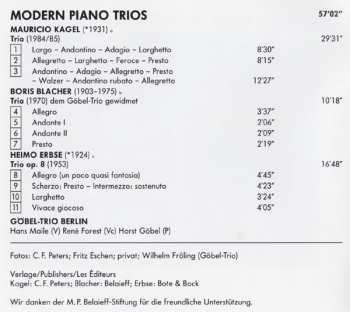 CD Boris Blacher: Modern Piano Trios
