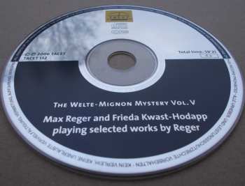 CD Max Reger: Today Playing Their 1905 / 1920 Interpretations / Selected Works By Reger