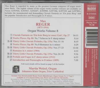 CD Max Reger: Organ Works Volume 8 - Chorale Fantasia On 'Eine Feste Burg Ist Unser Gott', Op.27 , Little Chorale Preludes, Op. 135a, Nos. 11-30