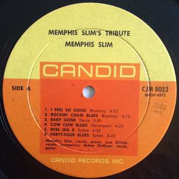CD Memphis Slim: Memphis Slim's Tribute To Big Bill Broonzy, Leroy Carr, Cow Cow Davenport, Curtis Jones, Jazz Gillum LTD