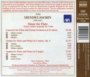 CD Felix Mendelssohn-Bartholdy: Flute Concerto / Flute Sonatas