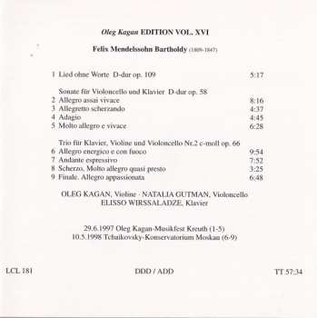CD Felix Mendelssohn-Bartholdy: Chamber Music