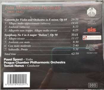 CD Felix Mendelssohn-Bartholdy: Violin Concerto In E Minor Op.64 / Symphony Nr. 4 In A Major "Italian" Op.90