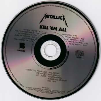 CD Metallica: Kill 'Em All