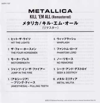CD Metallica: Kill 'Em All