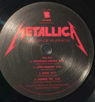 LP Metallica: Master Of Puppets