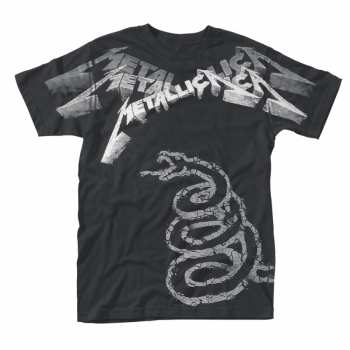 Merch Metallica: T-Shirt Black Album Faded (all Over)