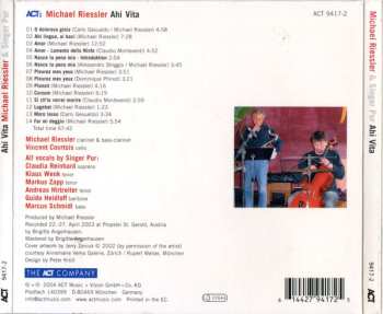 CD Vincent Courtois: Ahi Vita