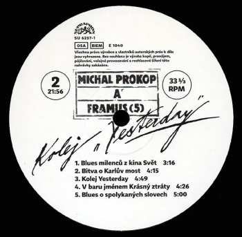 LP/DVD Michal Prokop: Kolej "Yesterday"