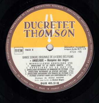 LP Michel Magne: Bande Sonore Originale De La Série Des Films Angélique Marquise Des Anges