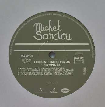 2LP Michel Sardou: Enregistrement Public Olympia 1973