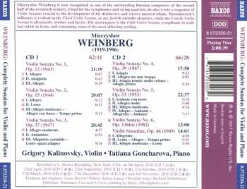 2CD Mieczysław Weinberg: Weinberg, Complete Sonatas for Violin and Piano, Violin Sonatina