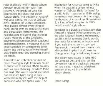 CD Mike Oldfield: Amarok