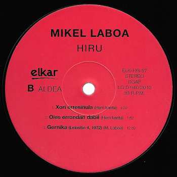 2LP Mikel Laboa: Bat-Hiru