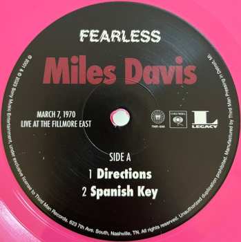 3LP/SP Miles Davis: Fearless (March 7, 1970 Live At The Fillmore East) CLR | LTD