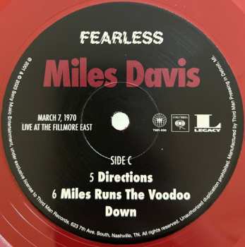 3LP/SP Miles Davis: Fearless (March 7, 1970 Live At The Fillmore East) CLR | LTD