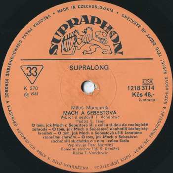 LP Miloš Macourek: Mach A Šebestová