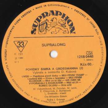 LP Miloslav Šimek: Povídky Šimka A Grossmanna (2)