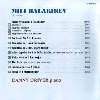 CD Mily Balakirev: Piano Sonata & Other Works