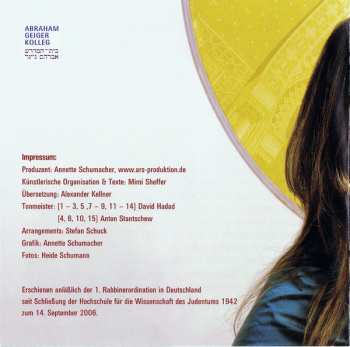 CD Mimi Sheffer: Cantorial Highlights 2 – Revival Of Synagogue Music In Europe (Belebung Synagogaler Musik In Europa)