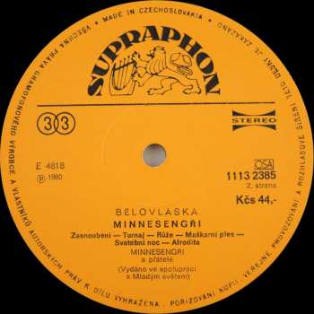 LP Minnesengři: Bělovláska