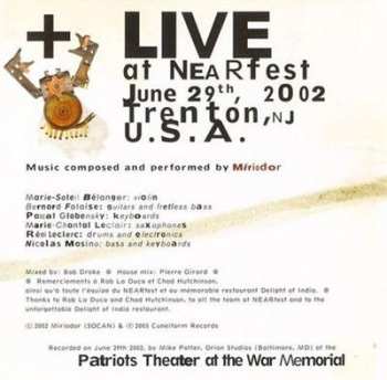2CD Miriodor: Parade + Live At NEARfest