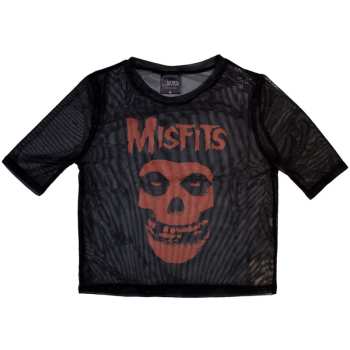 Merch Misfits: Frauen Crop Top Orange Logo Misfits & Skull