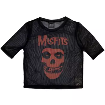 Frauen Crop Top Orange Logo Misfits & Skull