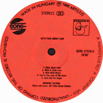 LP Modern Talking: Let's Talk About Love - The 2nd Album