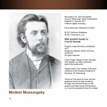 CD Modest Mussorgsky: Russian Piano Music Series: Vol. 8 - Modest Mussorgsky