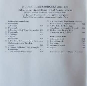 CD Peter Rösel: Bilder Einer Ausstellung = Pictures From An Exhibition / Fünf Klavierstücke = Five Pieces For Piano