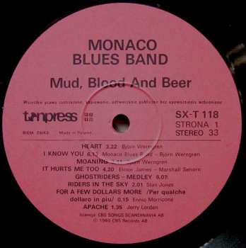 LP Monaco Blues Band: Mud, Blood And Beer
