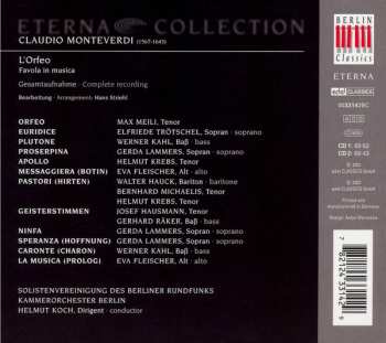 2CD Claudio Monteverdi: L'Orfeo (Favola In Musica)