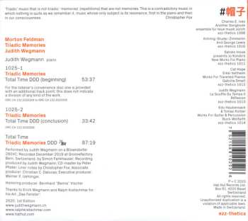 2CD Morton Feldman: Triadic Memories