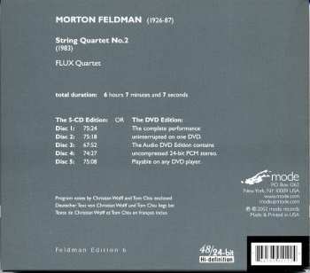 5CD Morton Feldman: String Quartet No. 2