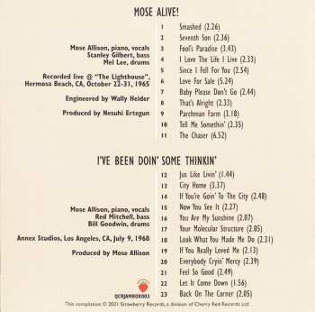 6CD Mose Allison: The Complete Atlantic/Elektra Albums 1962●1983