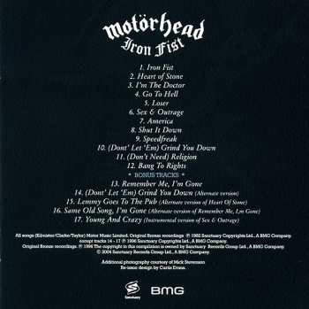 CD Motörhead: Iron Fist