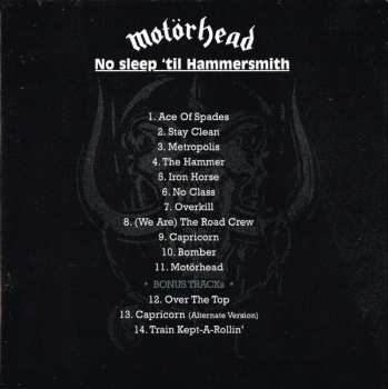 CD Motörhead: No Sleep 'til Hammersmith