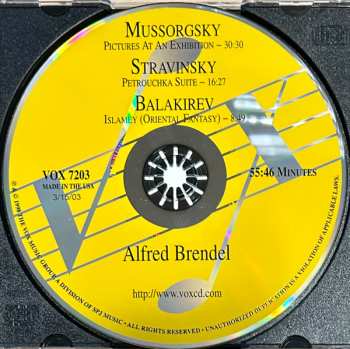 CD Igor Stravinsky: Pictures At An Exhibition / Petrouchka Suite / Islamey