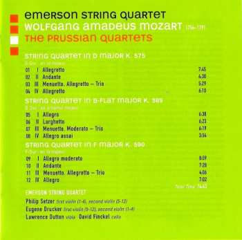 CD Wolfgang Amadeus Mozart: The Prussian Quartets