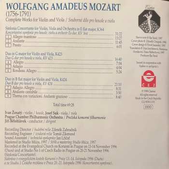 CD Wolfgang Amadeus Mozart: Complete Works For Violin And Viola